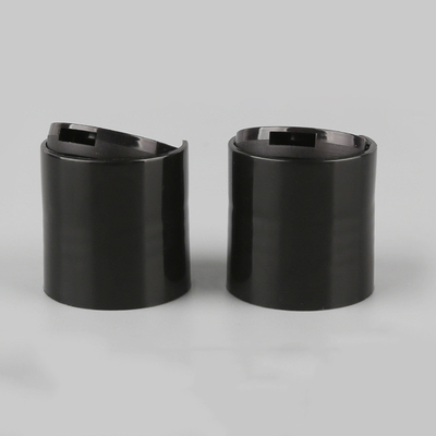 28/410個の化粧品のビンの王冠の黒いプラスチックびんねじ帽子漏出無し