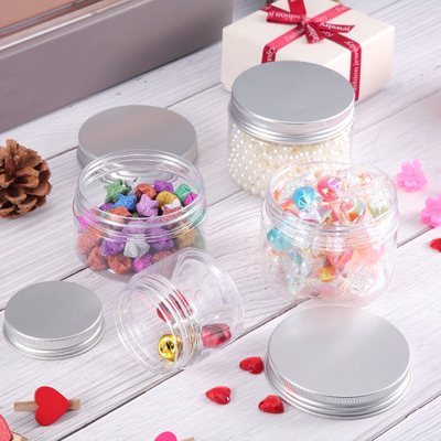 2.13インチLeakproofふたが付いているふたが付いている明確なプラスチック4つのOzの化粧品の瓶