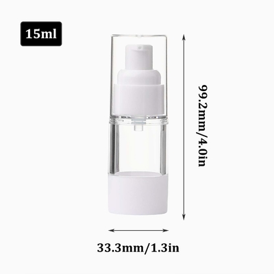 プラスチックPP 15ml白く空気のないポンプびんの包装の化粧品