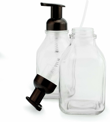 LinDeerの黒ペット500mlローション ポンプは透明びん詰めにする